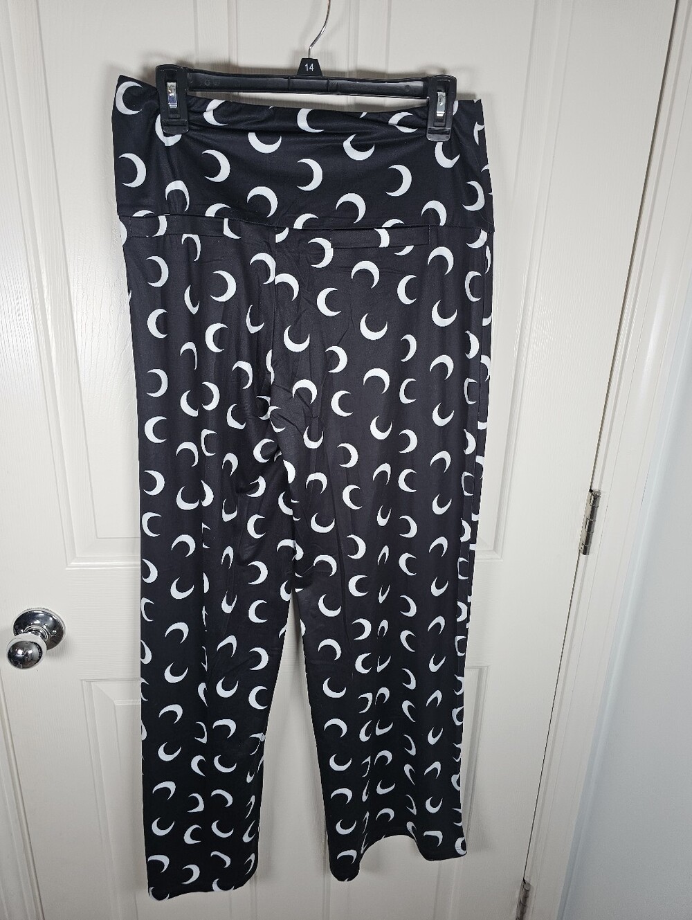 Arolina NWT Wide Leg Crescent Moon Pull On Pants Halloween Witch Stretchy Size L - Picture 5 of 6